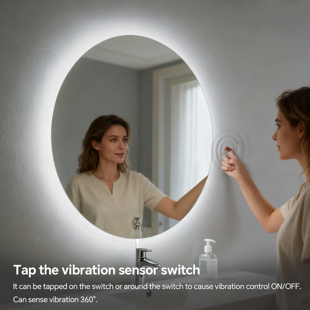 USB Power COB Tape with Tap-twice Vibration Sensor Switch Hight Brightness 320LEDs/M for Dressing Table Makeup Mirror Backlight