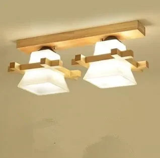 Solid wood ceiling lamp balcony American Scandinavian new chinese aisle corridor light LED Ceiling Lights