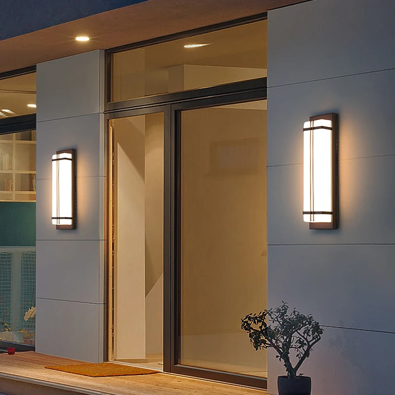 Outdoor wall lamp waterproof wall lamp Internet celebrity creative balcony aisle stairs bedroom living room new Chinese