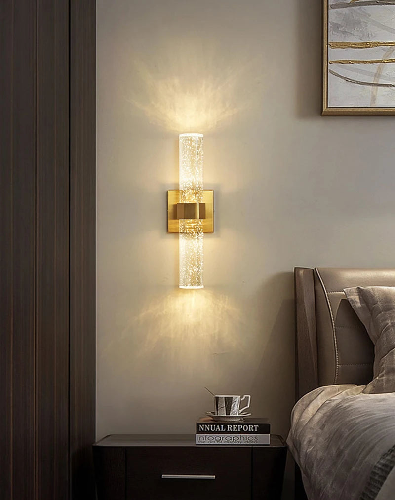 Modern Bubble Crystal LED Wall Lamps Bathroom Dresser Living Room Bedroom Mirror Wall Sconces Indoor Decoration Lighting Lustres