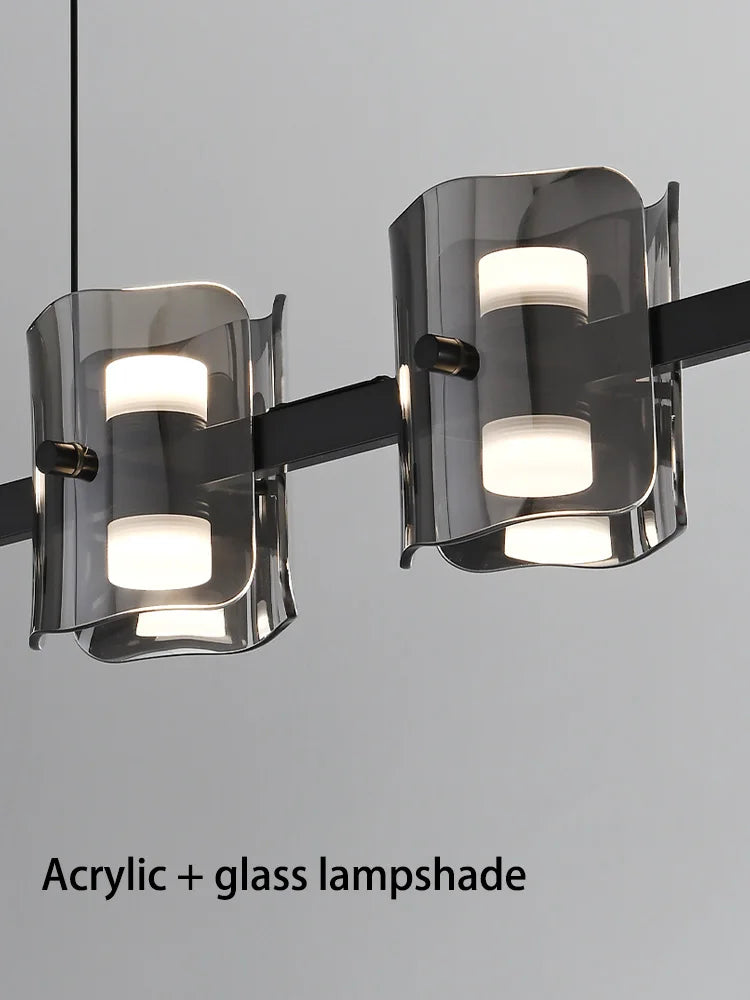 Modern Hanging Led Pendant Lights For Dining Room Kitchen Island long Bar Chandeliers decoration home decor Black light fixtures