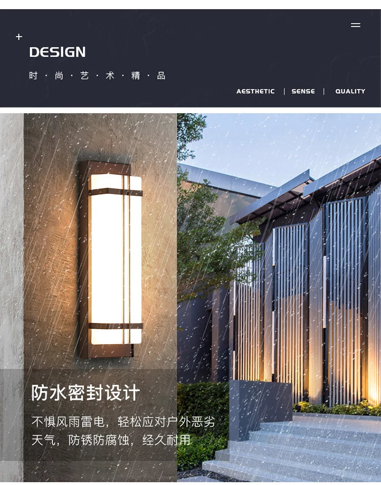 Outdoor wall lamp waterproof wall lamp Internet celebrity creative balcony aisle stairs bedroom living room new Chinese