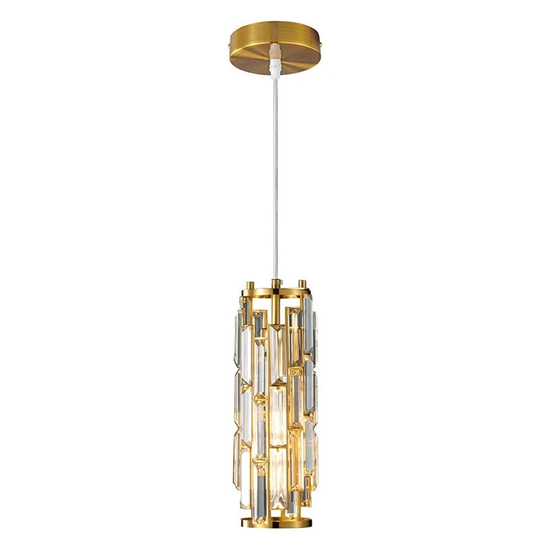 Crystal Pendant Lamp American Industrial-style Home Décor Lighting Fixtures for Kitchens, Dining Rooms, Parlor and Bedrooms