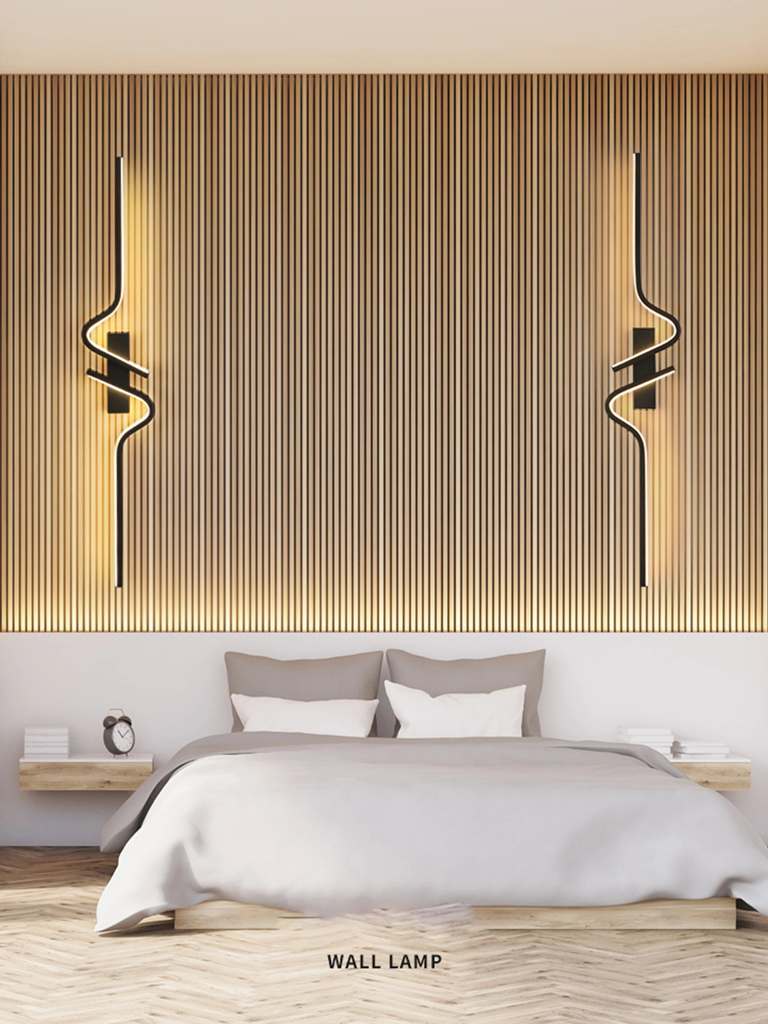 Modern Black Wall Sconce, 27W 6500K Led Iron Wall Light with Artistic Design, Perfect for Corridor, Staircase, Balcony