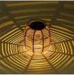 E2 Outdoor Solar Lamp Rattan Lantern Courtyard Balcony Garden Solar Decoration Lights Creative Atmosphere Lamp Bamboo Chandelier