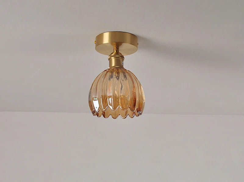 Modern Pendant Ceiling Lamp with Glass Shade for Kitchen Aisle Balcony Bedroom Home Art Deco Led Ceiling Lights Fixtures E27