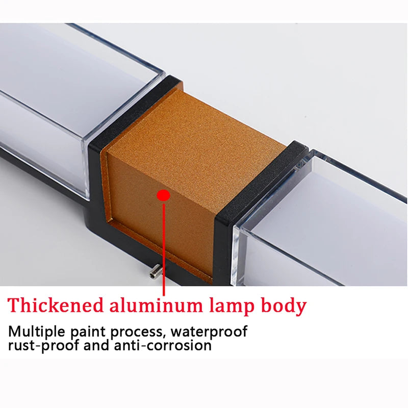 IP65 Waterproof 12W Outdoor Lighting Led Wall Lamp Modern Aluminum Surface Mounted Led Garden Stairs Porch Light AC110V 220V