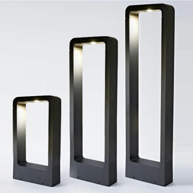 Outdoor IP68 15W LED Pillar Light 110V 220V DC12V LED Garden Light Lawn Lamps for Courtyard Villa Landscape bollards Lighting