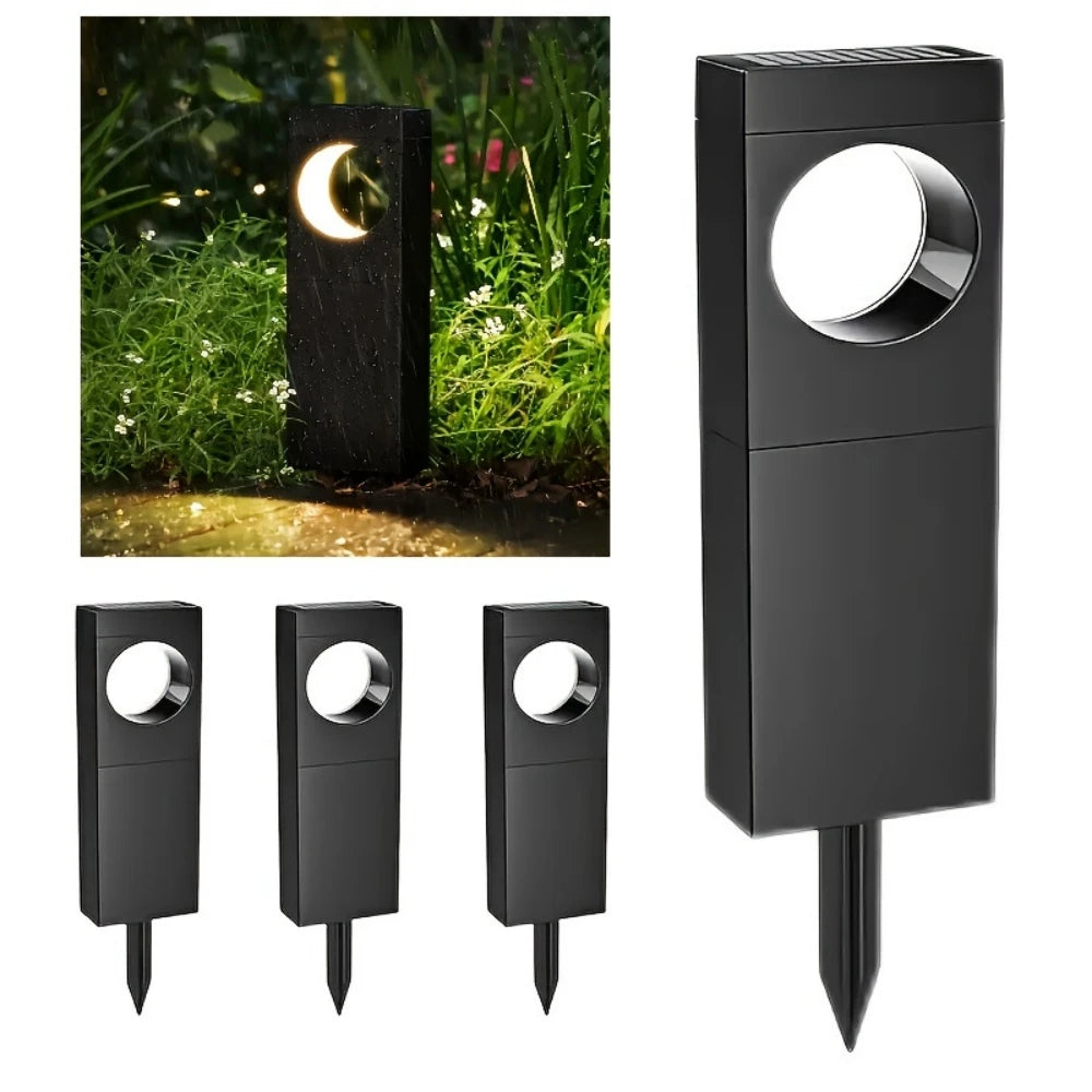 Solar Pathway Lights Outdoor Waterproof Bright Moon Auto On/Off Garden Light for Yard Patio Porch Lawn Outside Decor Lighting