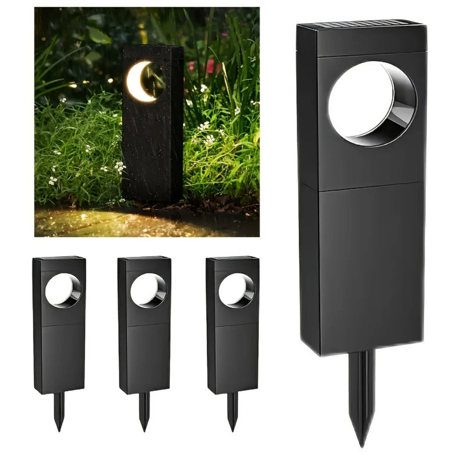 Solar Pathway Lights Outdoor Waterproof Bright Moon Auto On/Off Garden Light for Yard Patio Porch Lawn Outside Decor Lighting