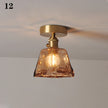 Modern Pendant Ceiling Lamp with Glass Shade for Kitchen Aisle Balcony Bedroom Home Art Deco Led Ceiling Lights Fixtures E27