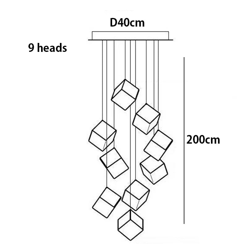 Nordic home decoration, stair chandelier, living room and dining room Pendant lights, ceiling light, indoor lighting