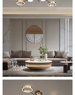 Modern Luxury Nordic Style Aluminum Circle Shaped LED Pendant Light Art Creative Lamp for Living Room Home Decoration Chandelier