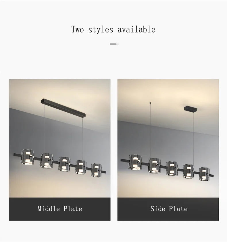 Modern Hanging Led Pendant Lights For Dining Room Kitchen Island long Bar Chandeliers decoration home decor Black light fixtures