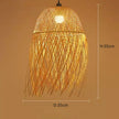 Southeast Asian Individuality Hand Woven Bamboo Chandelier Chinese Lamps Tea Room Restaurant Hotel Artistic Modeling Lampshade