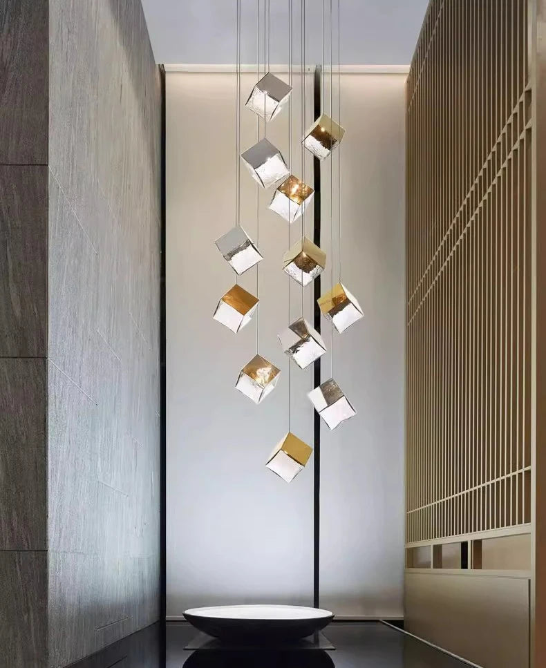 Nordic home decoration, stair chandelier, living room and dining room Pendant lights, ceiling light, indoor lighting