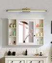Modern Gold Copper Wall Light Rotatable Mirror Bathroom Bedroom Sconce Brass Simple Lamp GN421TN