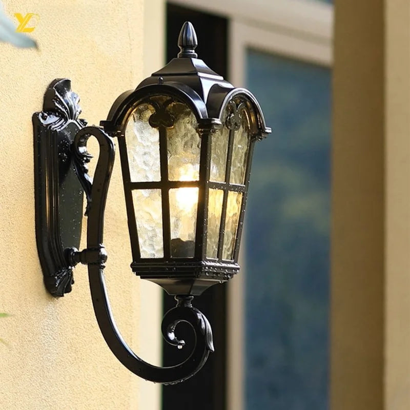 Outdoor Waterproof Wall Lamp For Garden Villa Gate Outdoor European-Style Courtyard Balcony Exterior Wall Lamp Retro Wall Lamp