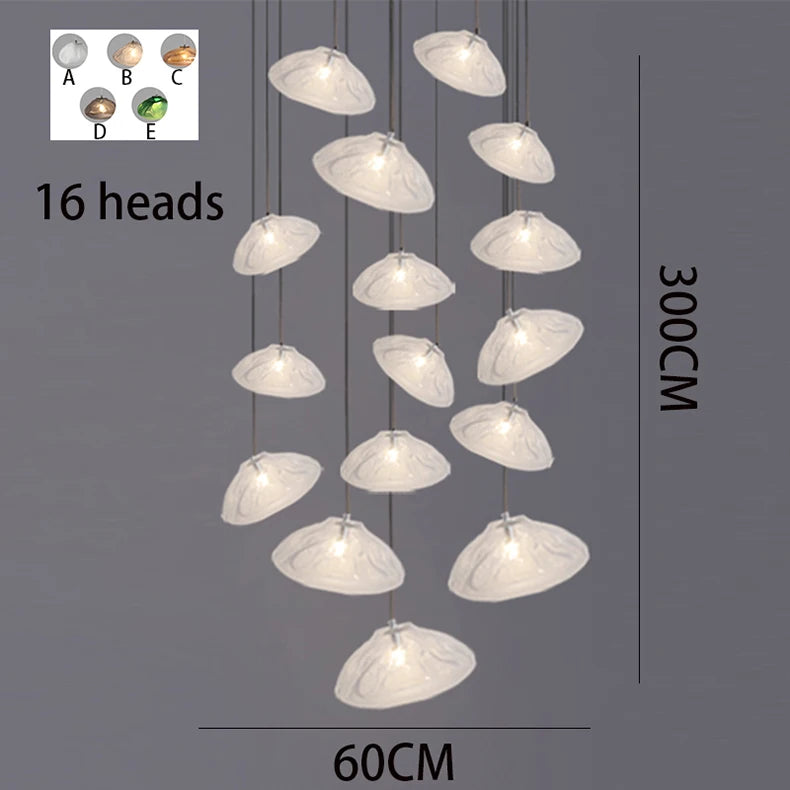 Nordic home decoration, stair chandelier, living room and dining room Pendant lights, ceiling light, indoor lighting