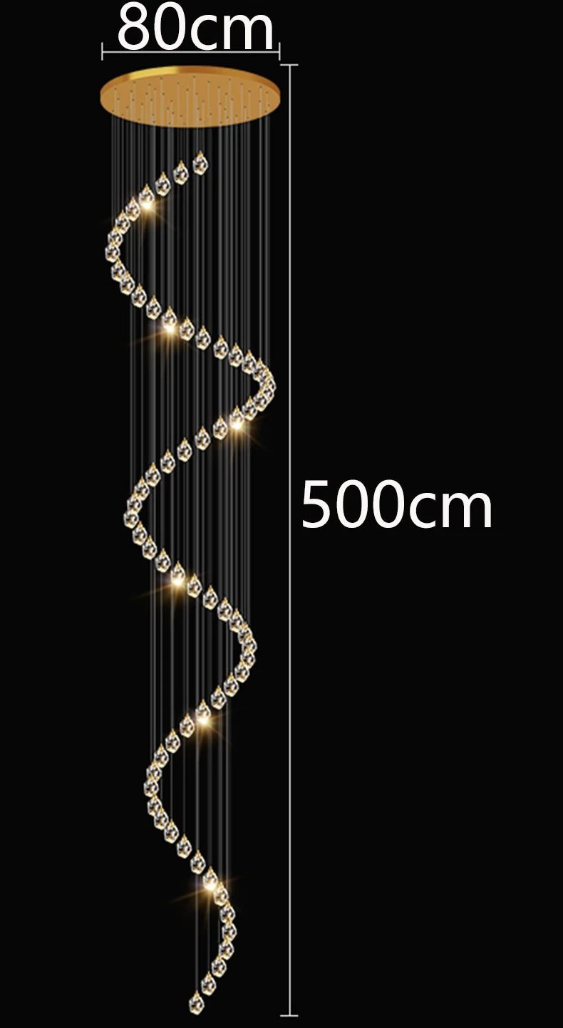 Modern home decoration crystal chandelier, stair Pendant lamp, living room Pendant lights, interior lighting