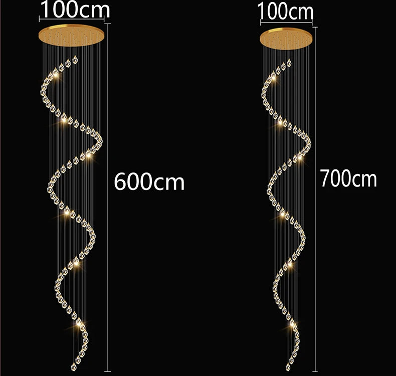 Modern home decoration crystal chandelier, stair Pendant lamp, living room Pendant lights, interior lighting