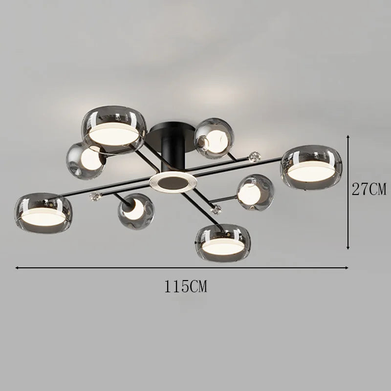 Nordic home decoration salon bedroom decor smart led lamp lights for room dimmable Ceiling light lamparas indoor lighting