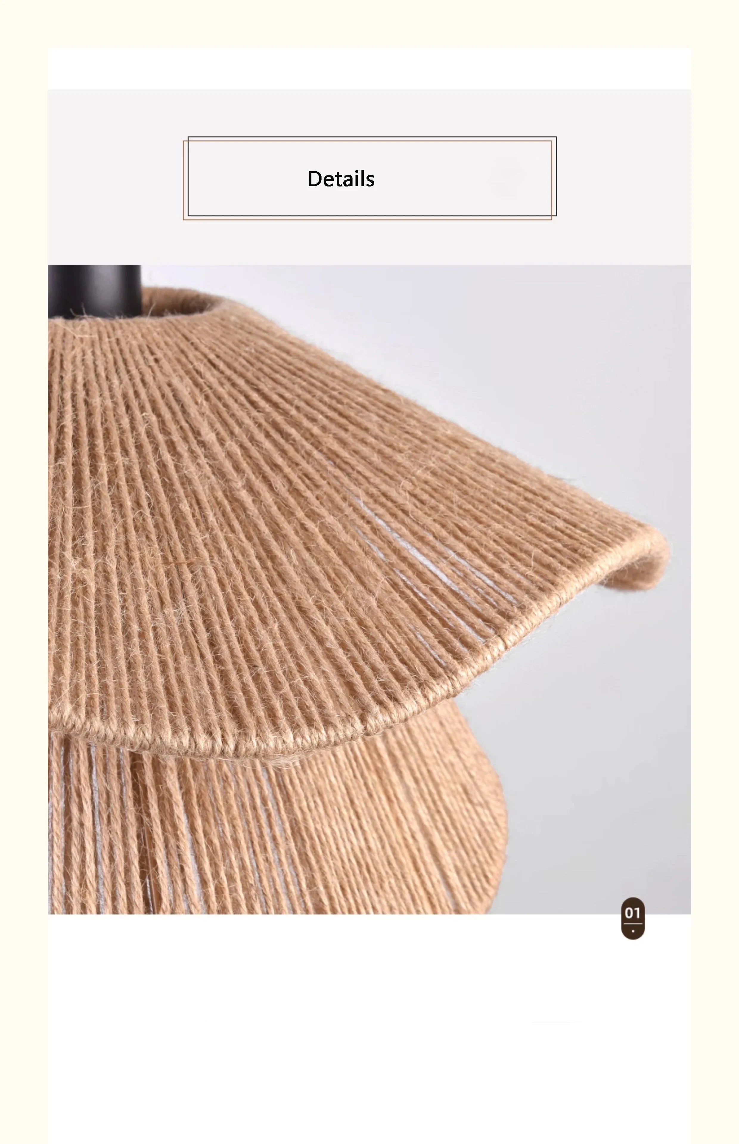 Handmade Woven Restaurant Pendant Light Hemp Rope Lights Bedroom Lamp Restaurant Japanese Style Room Decoration Pendant Lighting