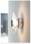 Modern Round Crystal Bedside Lamp Bedroom Living Room Italian LED Sconce Minimalist Art Circular Corridor Mirror Wall Lights