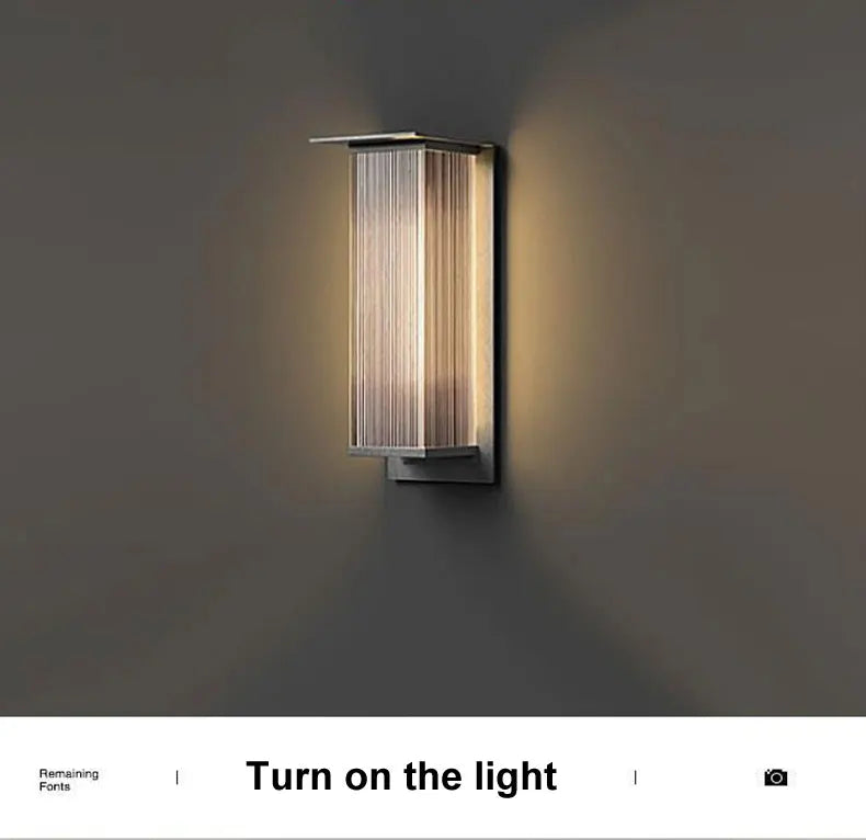 Outdoor Waterproof Wall Lamp for Courtyard Villa Entrance Garden Yard Lighting Modern Simple Style Metal+PC Light Source