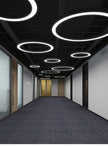 LED round Ring Chandelier Industrial Style for Office Shop Lobby Circle Engineering Lighting Fixture