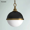 Retro Restaurant Dining Table Single Head Iron Pot Lid Lampshade Industrial Style Store Art Deco LED Round Chandelier