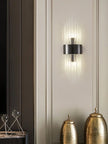 Gold/Black Stainless Steel Crystal Wall Sconce for Living Room, Bedroom, Kitchen Home Decor Lighting, G9 Light Source