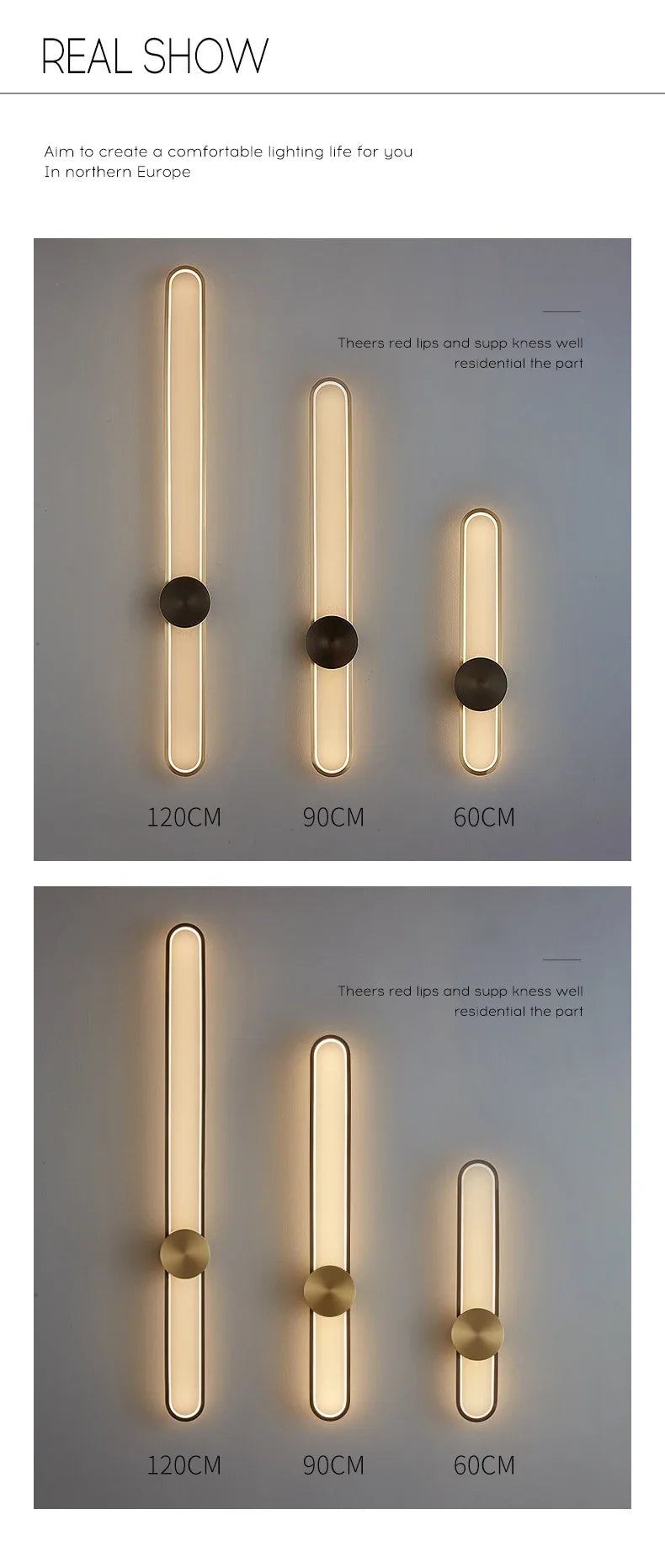 Modern Sconce LED Long Wall Light for Bedroom Living Room Surface Mounted Background Room Decor Wall Lighting Fixture