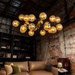 LED Glass Ball Chandelier Pendant Light for Indoor Decorative Lighting - Living Room Bedroom Dining Room