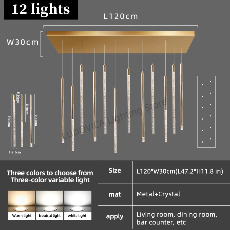 Hotel lobby LED Chandelier Villa hall Living room Crystal Chandeliers Customable High Ceilings Chandelier