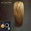 Southeast Asian Individuality Hand Woven Bamboo Chandelier Chinese Lamps Tea Room Restaurant Hotel Artistic Modeling Lampshade