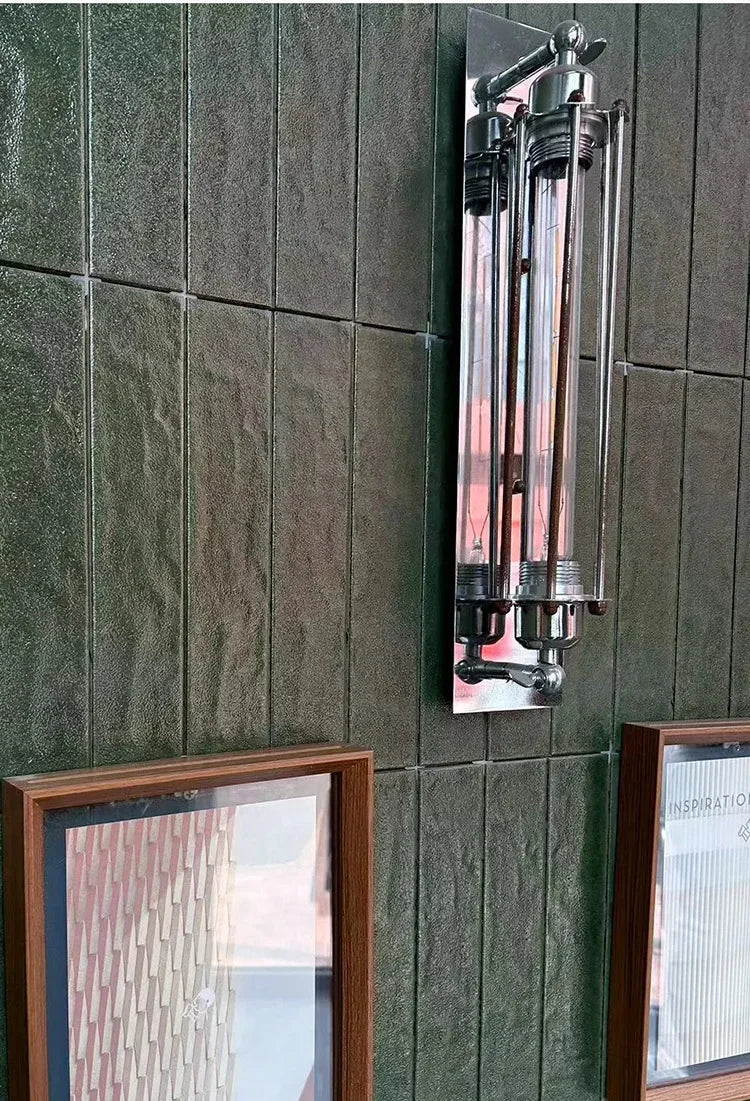 American Flute Wall Lamp Unique LOFT Restaurant Bar Grill Hallway Iron Wall Light Rustic Industrial Decor Edison Bulb Fixture