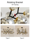 LED Glass Ball Chandelier Pendant Light for Indoor Decorative Lighting - Living Room Bedroom Dining Room