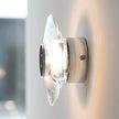 Modern Round Crystal Bedside Lamp Bedroom Living Room Italian LED Sconce Minimalist Art Circular Corridor Mirror Wall Lights