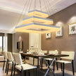 Free Shipping Modern Led Pendant Lights for Dining Room Living Room Rectangle Acrylic Led Pendant Lamp Fixture Lamparas Modernas