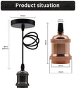 Retro Pendant Lights E27 110V 220V Socket Vintage Aluminum ceiling Light Bedside multicolour chandelier Light Industrial Lamp