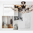 VIOLET Modern Crystal Ceiling Light American Country LED Creativity Living Room Dining Room Bedroom Coffee shop clothing store