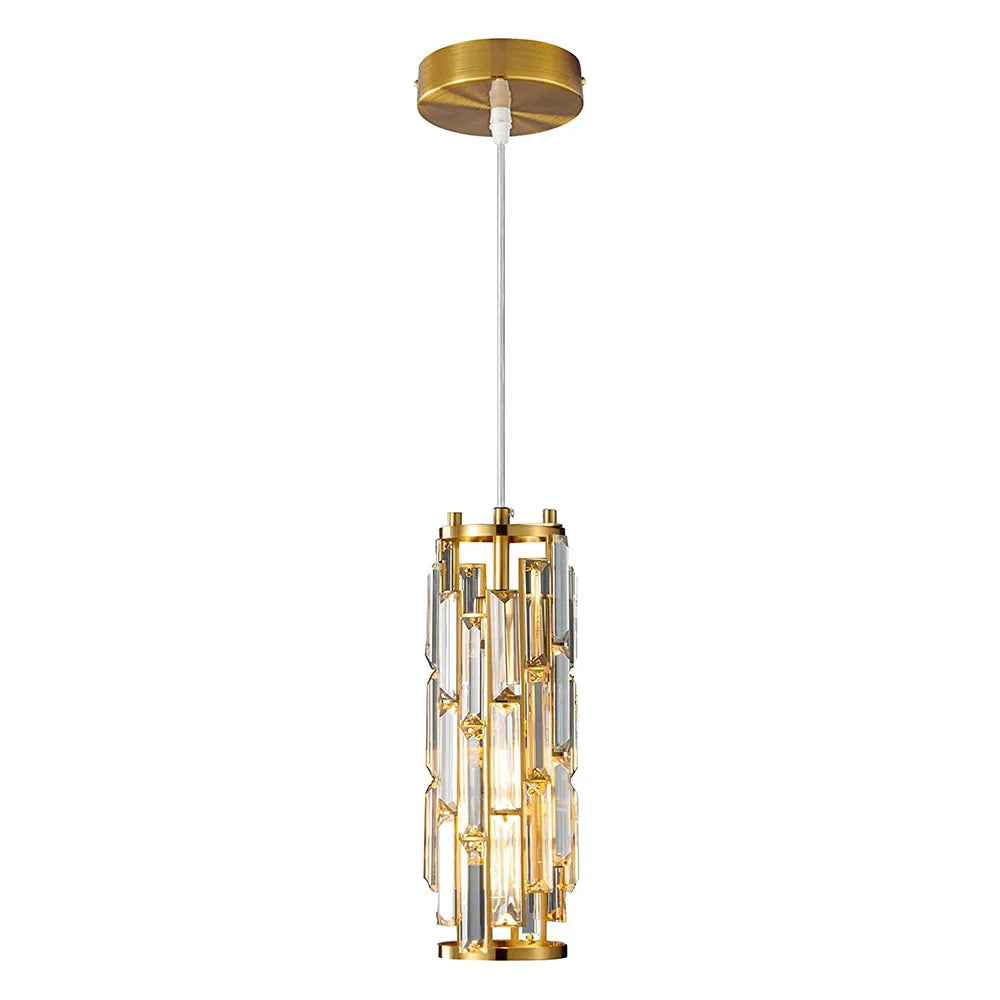 Crystal Pendant Lamp American Industrial-style Home Décor Lighting Fixtures for Kitchens, Dining Rooms, Parlor and Bedrooms