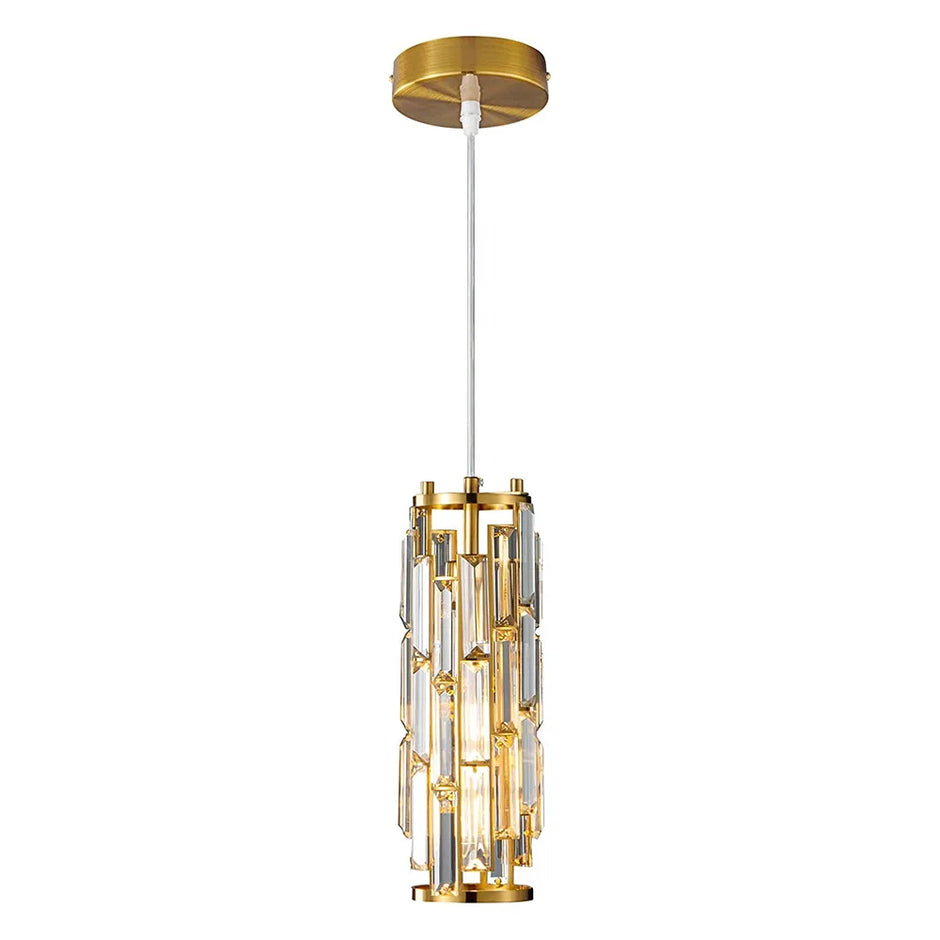 Crystal Pendant Lamp American Industrial-style Home Décor Lighting Fixtures for Kitchens, Dining Rooms, Parlor and Bedrooms