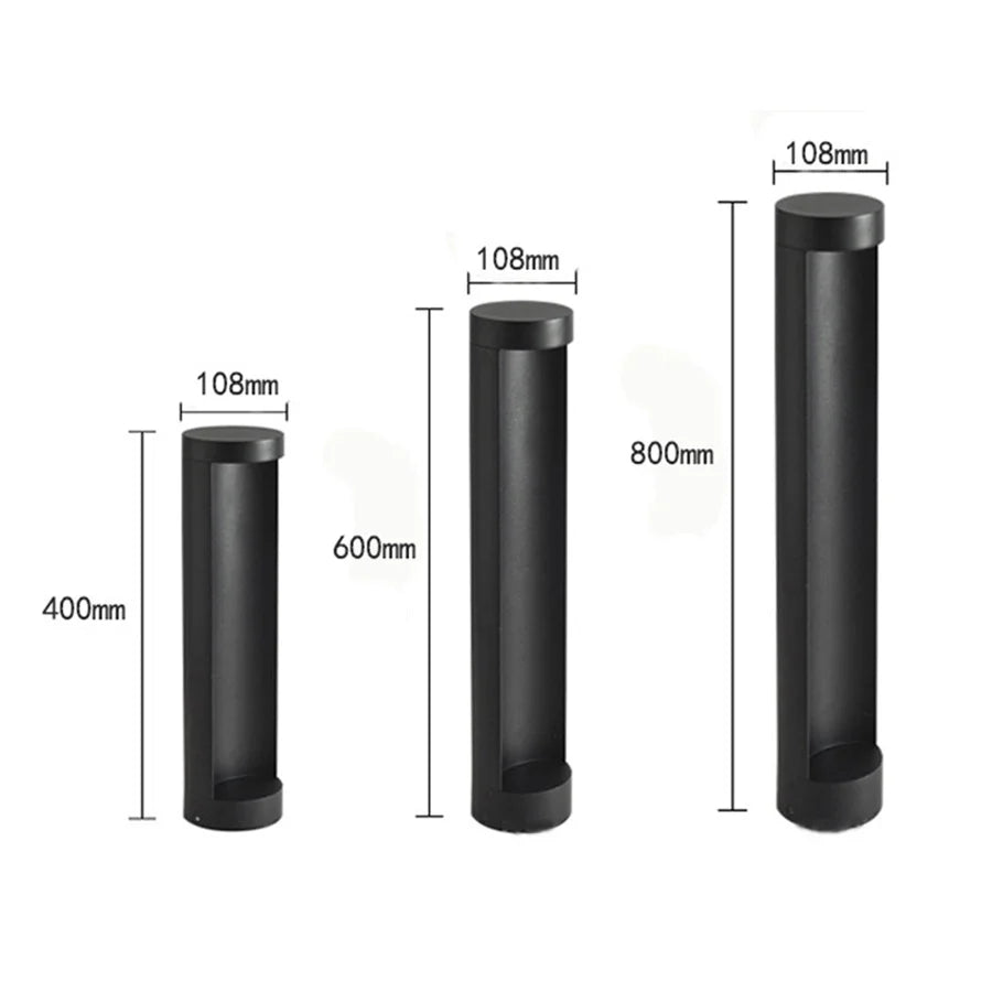10W Outdoor Garden Landscape Path Light Waterproof Villa Backyard Lawn Bollard Lighting Square Exterior Lawn Column Light