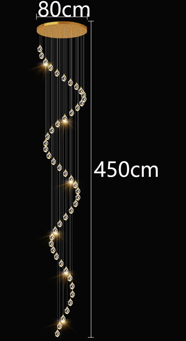 Modern home decoration crystal chandelier, stair Pendant lamp, living room Pendant lights, interior lighting