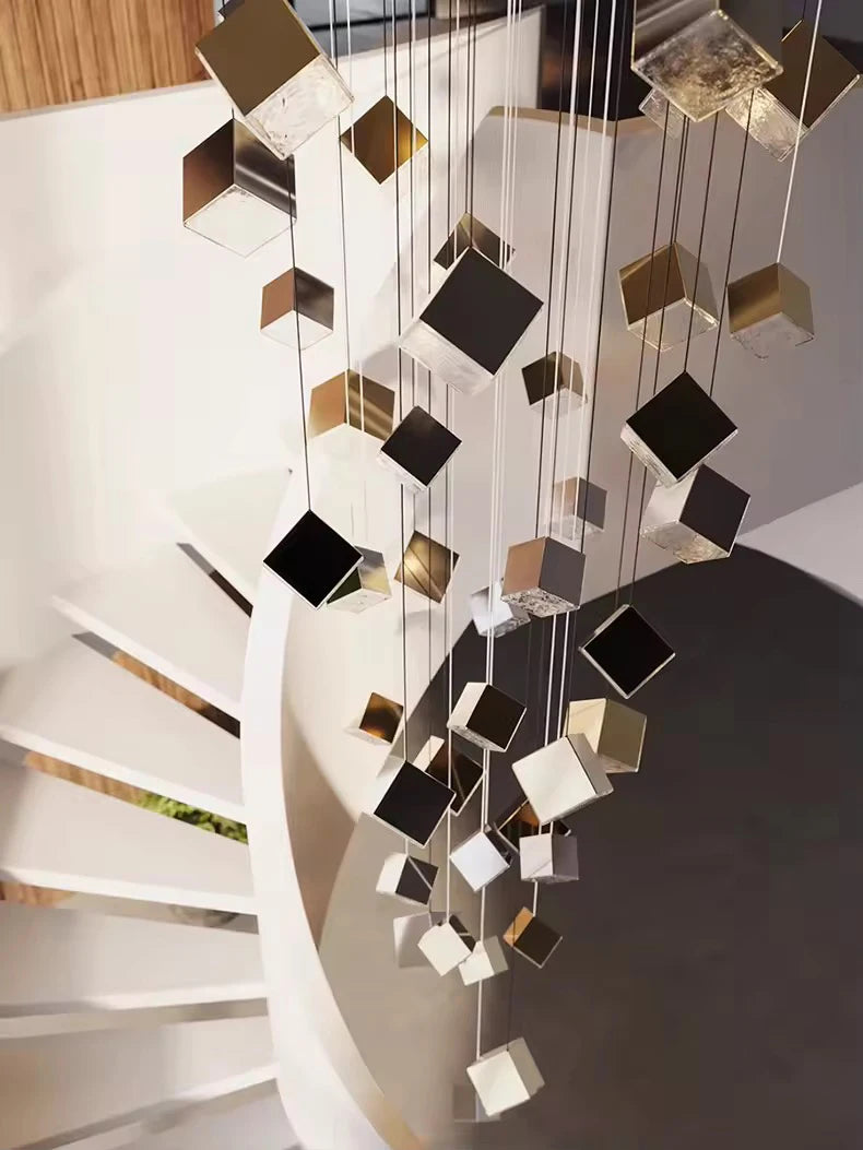 Nordic home decoration, stair chandelier, living room and dining room Pendant lights, ceiling light, indoor lighting