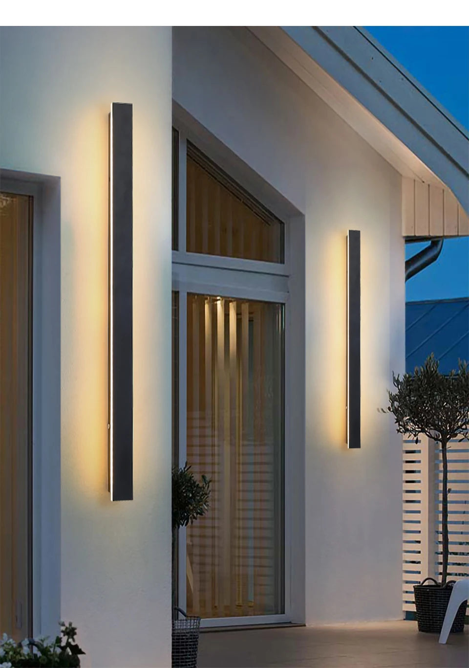 Long Wall Light Outdoor Lighting Waterproof Ip65LED Garden Country Villa Balcony Light Lnterior Wall Bedroom Living Room Light