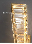 Luxury Crystal Gold Metal Wall Lamp Modern Creative Irregular LED Wall Light Villa Hotel Corridor Bedside Decor Lighting Fixture