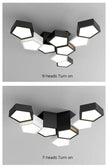 Nordic Designer Combination Honeycomb LED Indoor Ceiling Lamp,Remote Dimming Lustres Living Room Pendant Light Bedroom Decor